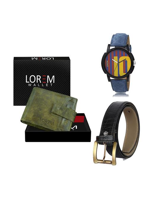 belt, wallet & watch gift combo - 19552076 - Very Small Image - 1