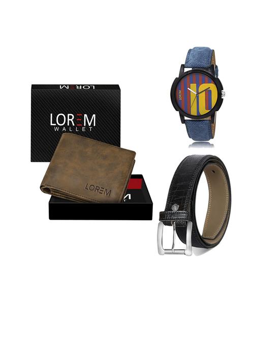 belt, wallet & watch gift combo - 19552095 - Very Small Image - 1