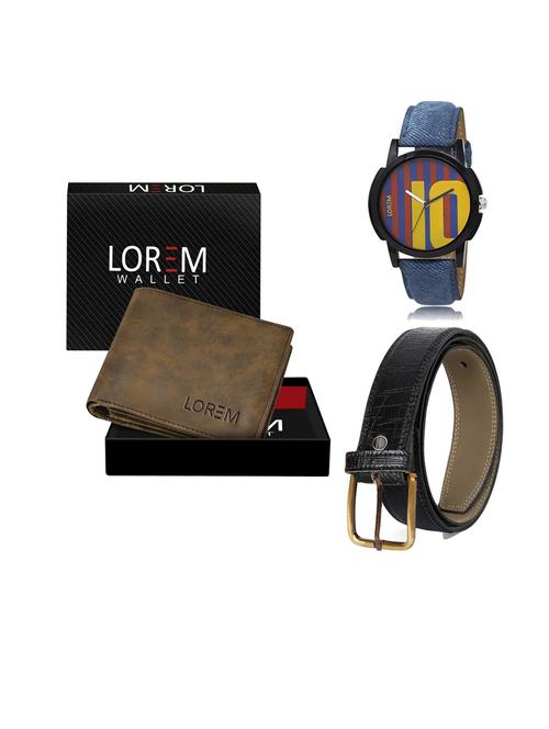 belt, wallet & watch gift combo - 19552096 - Very Small Image - 1