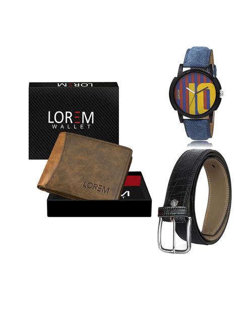 belt, wallet & watch gift combo - 19552103 - Very Small Image - 1