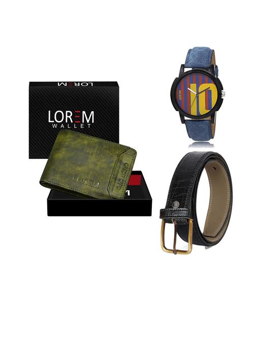 belt, wallet & watch gift combo - 19552108 - Very Small Image - 1