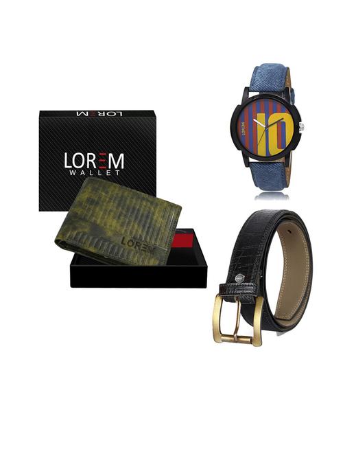 belt, wallet & watch gift combo - 19552124 - Very Small Image - 1