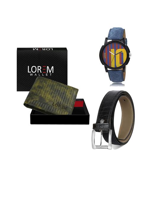 belt, wallet & watch gift combo - 19552125 - Very Small Image - 1