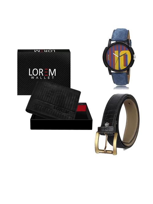 belt, wallet & watch gift combo - 19552130 - Very Small Image - 1