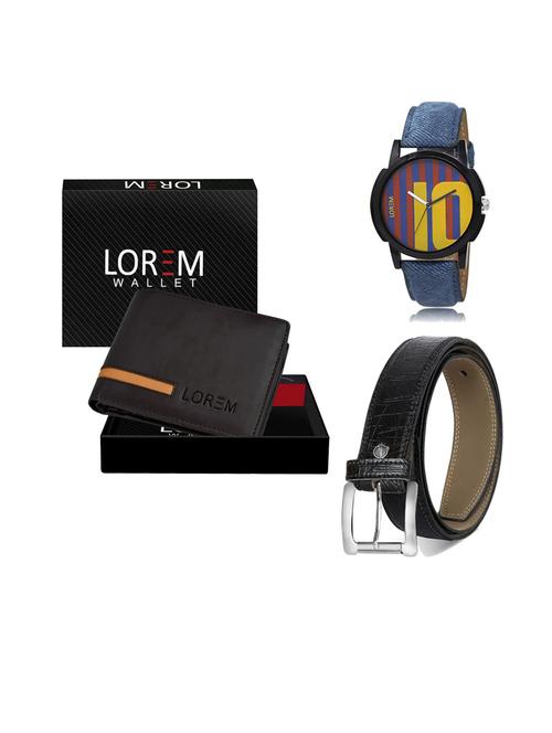 belt, wallet & watch gift combo - 19552203 - Very Small Image - 1