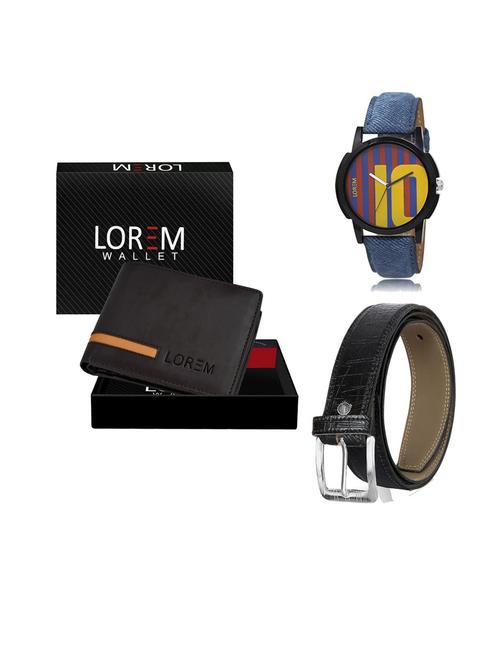 belt, wallet & watch gift combo - 19552207 - Very Small Image - 1