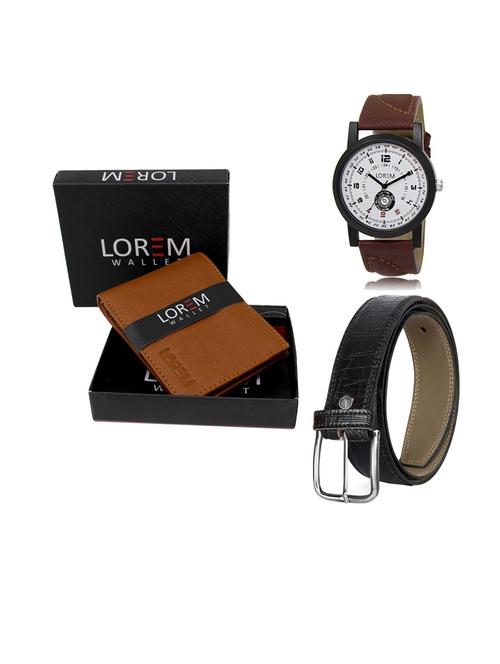 belt, wallet & watch gift combo - 19552235 - Very Small Image - 1