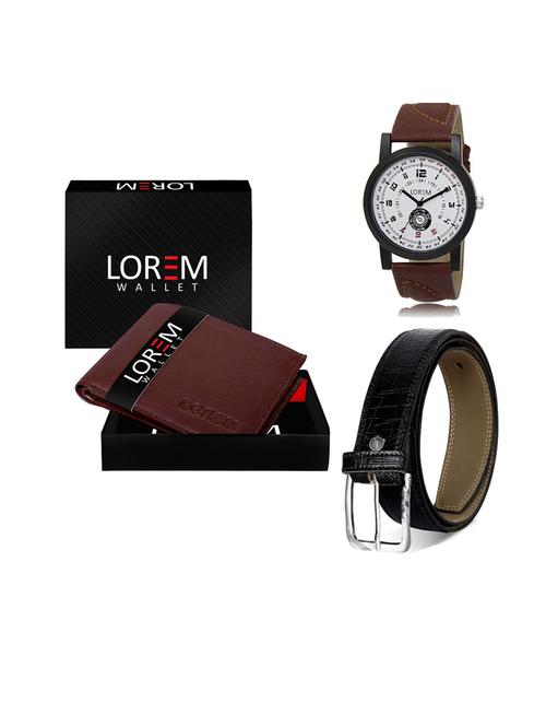 belt, wallet & watch gift combo - 19552302 - Very Small Image - 1