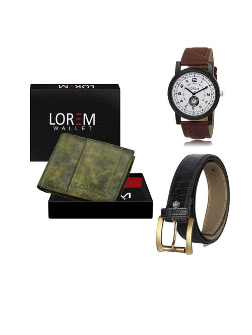 belt, wallet & watch gift combo - 19552322 - Very Small Image - 1