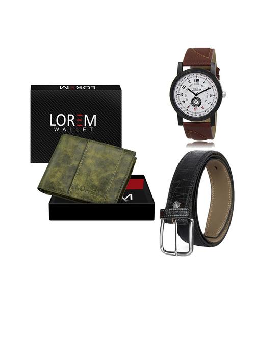 belt, wallet & watch gift combo - 19552325 - Very Small Image - 1