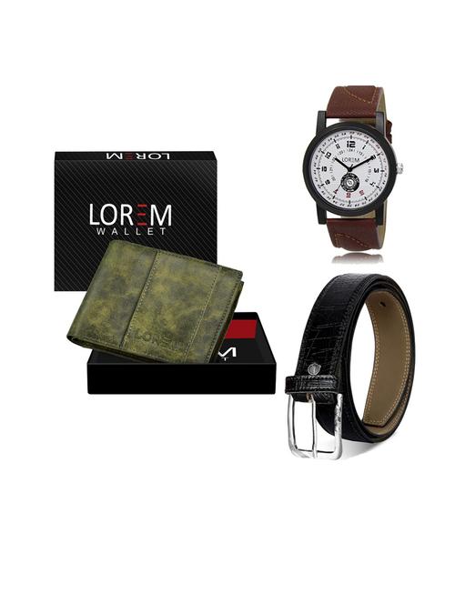 belt, wallet & watch gift combo - 19552326 - Very Small Image - 1
