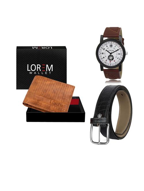 belt, wallet & watch gift combo - 19552391 - Very Small Image - 1