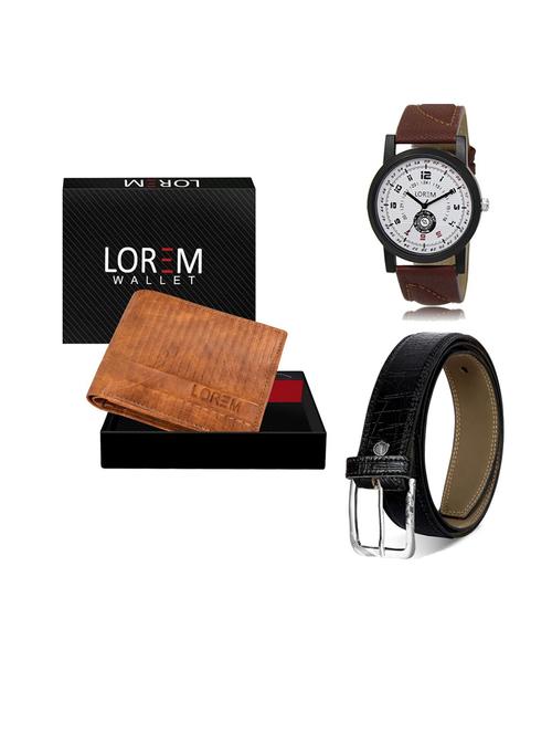 belt, wallet & watch gift combo - 19552392 - Very Small Image - 1