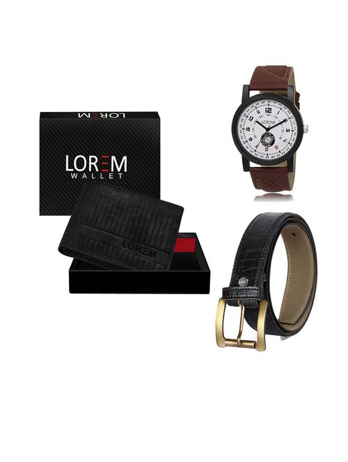 belt, wallet & watch gift combo - 19552400 - Very Small Image - 1