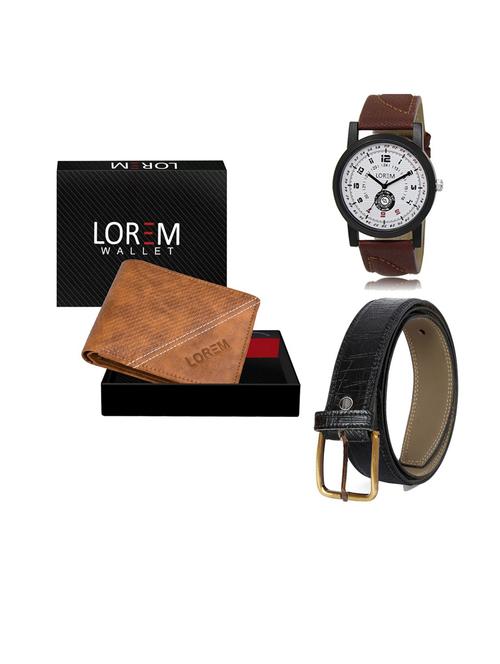 belt, wallet & watch gift combo - 19552414 - Very Small Image - 1