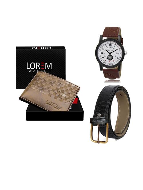 belt, wallet & watch gift combo - 19552432 - Very Small Image - 1