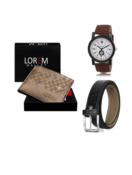 belt, wallet & watch gift combo - 19552435 - Very Small Image - 1