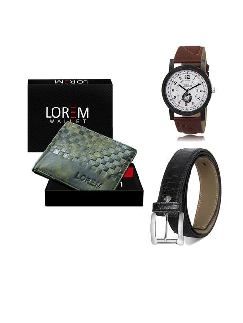 belt, wallet & watch gift combo - 19552443 - Very Small Image - 1