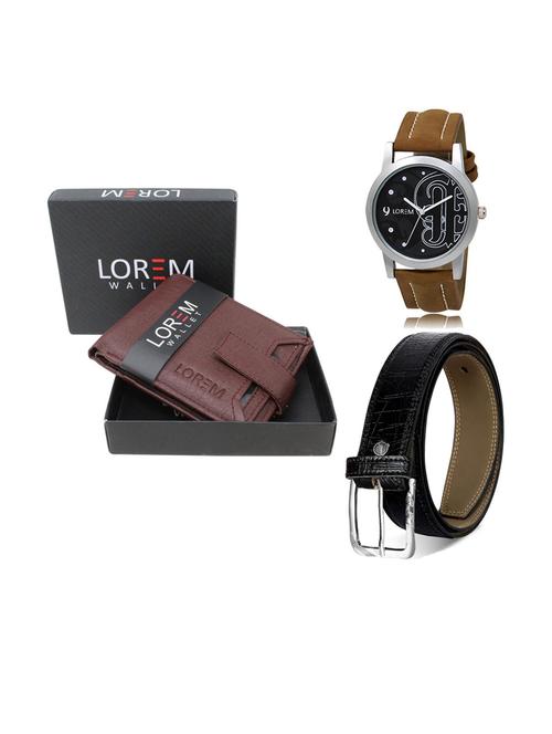 belt, wallet & watch gift combo - 19552812 - Very Small Image - 1
