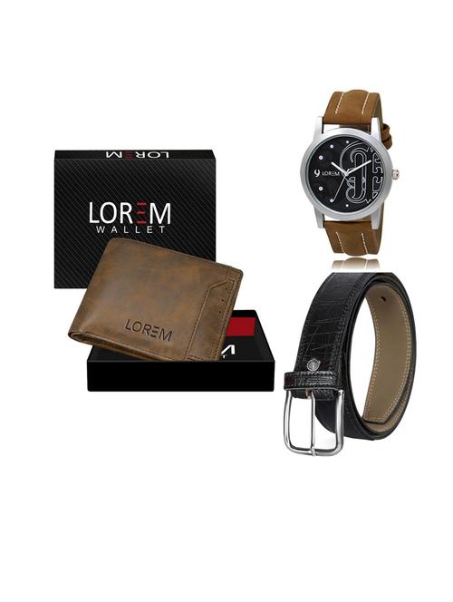 belt, wallet & watch gift combo - 19552901 - Very Small Image - 1