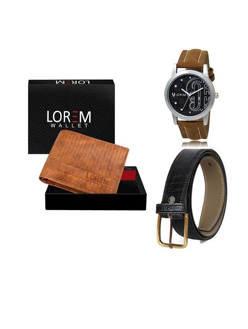 belt, wallet & watch gift combo - 19552930 - Very Small Image - 1