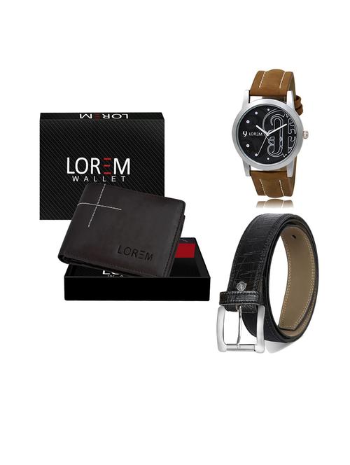 belt, wallet & watch gift combo - 19553001 - Very Small Image - 1