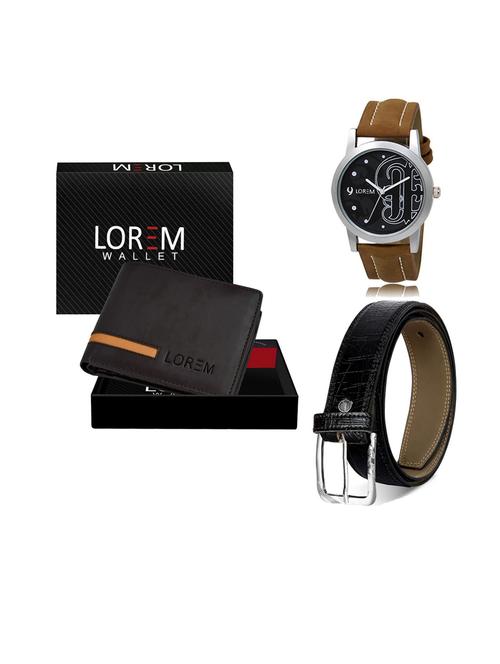 belt, wallet & watch gift combo - 19553016 - Very Small Image - 1