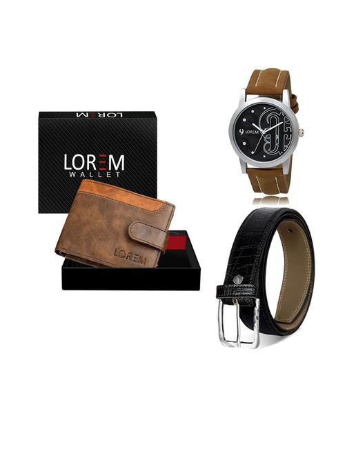 belt, wallet & watch gift combo - 19553022 - Very Small Image - 1