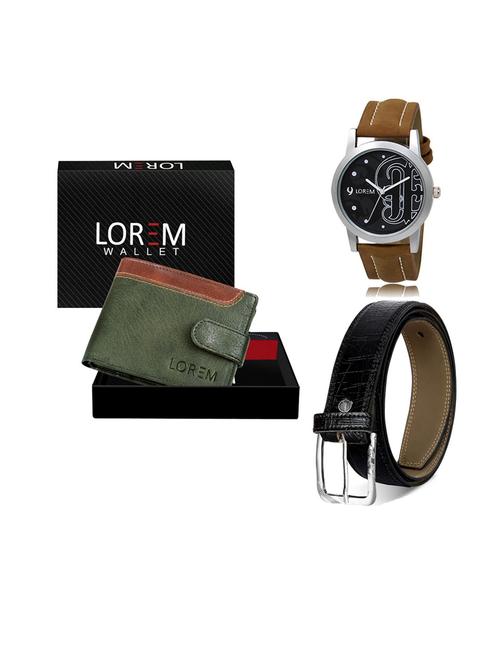 belt, wallet & watch gift combo - 19553034 - Very Small Image - 1