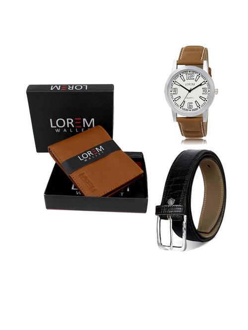 belt, wallet & watch gift combo - 19553046 - Very Small Image - 1