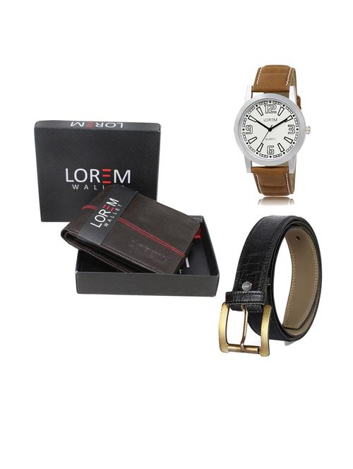 belt, wallet & watch gift combo - 19553066 - Very Small Image - 1