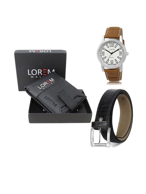 belt, wallet & watch gift combo - 19553073 - Very Small Image - 1