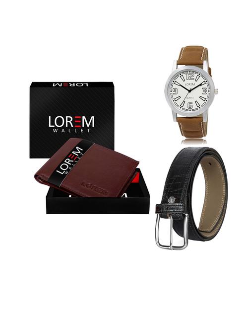 belt, wallet & watch gift combo - 19553111 - Very Small Image - 1
