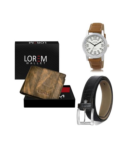 belt, wallet & watch gift combo - 19553145 - Very Small Image - 1