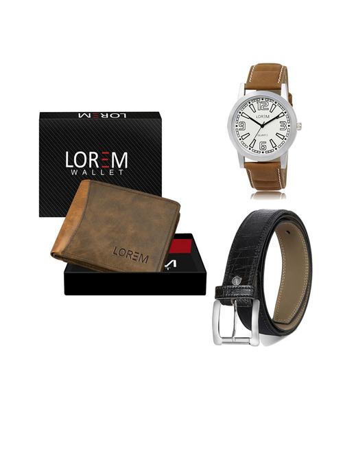belt, wallet & watch gift combo - 19553181 - Very Small Image - 1
