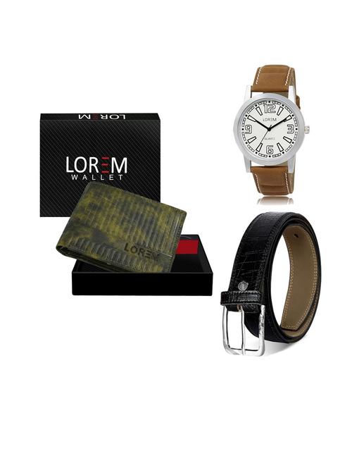 belt, wallet & watch gift combo - 19553208 - Very Small Image - 1