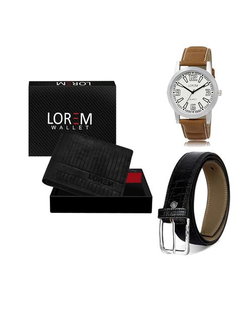 belt, wallet & watch gift combo - 19553214 - Very Small Image - 1