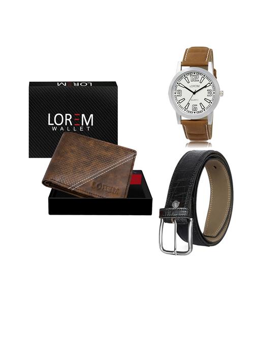 belt, wallet & watch gift combo - 19553219 - Very Small Image - 1
