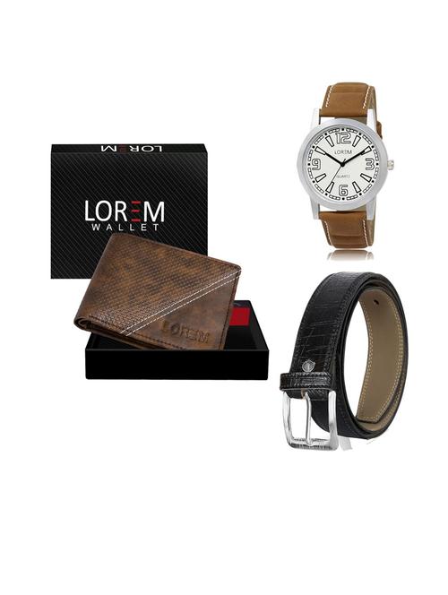 belt, wallet & watch gift combo - 19553221 - Very Small Image - 1