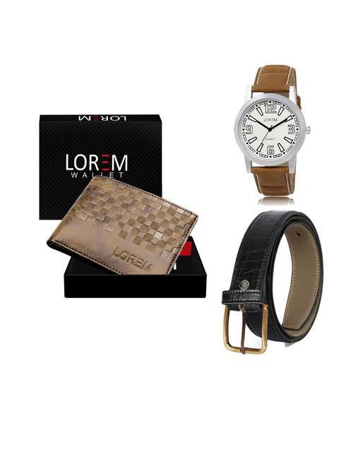 belt, wallet & watch gift combo - 19553242 - Very Small Image - 1