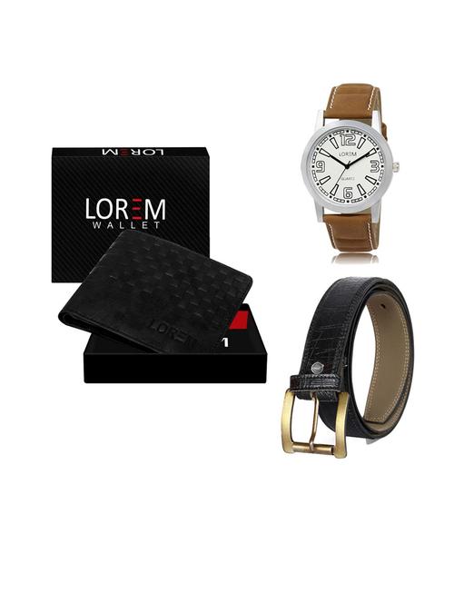 belt, wallet & watch gift combo - 19553258 - Very Small Image - 1