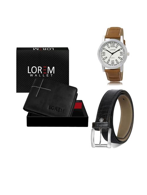 belt, wallet & watch gift combo - 19553265 - Very Small Image - 1