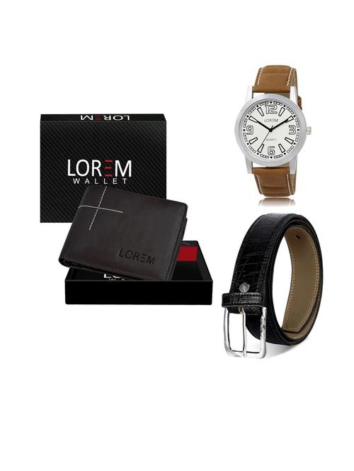 belt, wallet & watch gift combo - 19553274 - Very Small Image - 1
