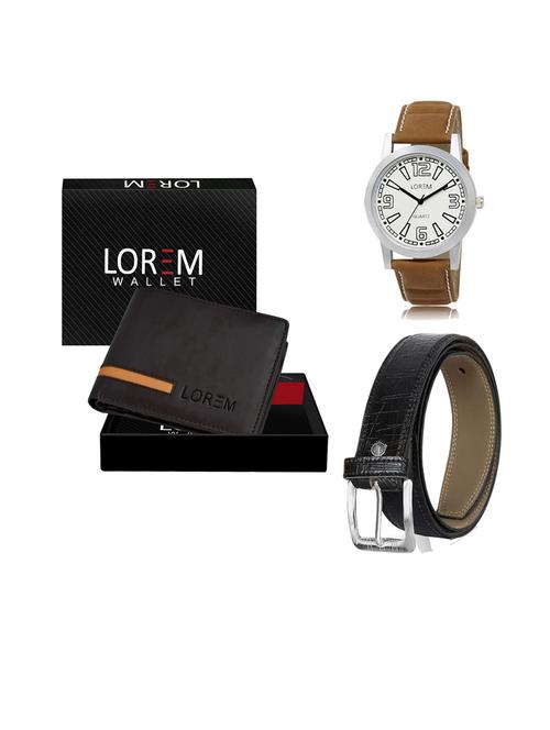 belt, wallet & watch gift combo - 19553287 - Very Small Image - 1