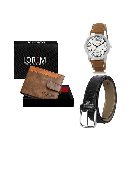 belt, wallet & watch gift combo - 19553291 - Very Small Image - 1