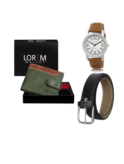 belt, wallet & watch gift combo - 19553303 - Very Small Image - 1
