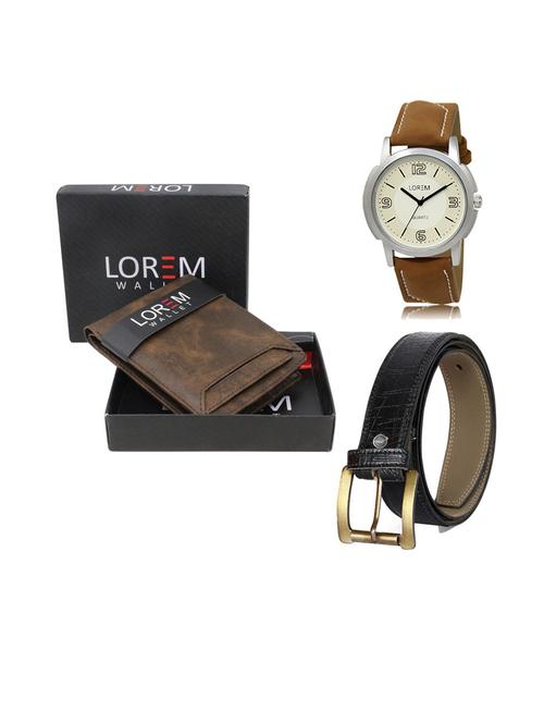 belt, wallet & watch gift combo - 19553324 - Very Small Image - 1