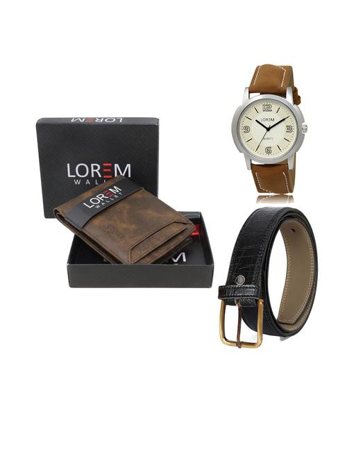 belt, wallet & watch gift combo - 19553326 - Very Small Image - 1