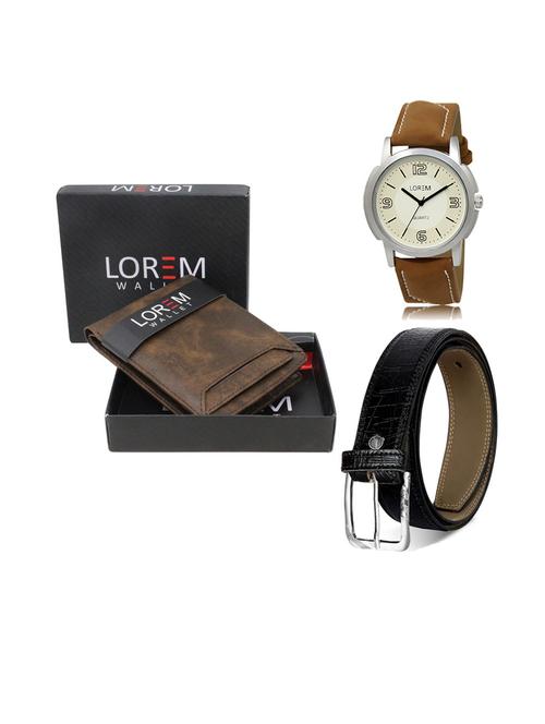 belt, wallet & watch gift combo - 19553328 - Very Small Image - 1