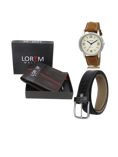 belt, wallet & watch gift combo - 19553339 - Very Small Image - 1